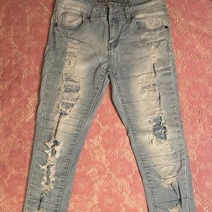 VIP Jeans, Super Light Wash, Faded, Size 7/8